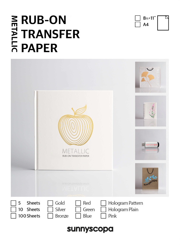 METALLIC RubOn Transfer Paper SUNNYSCOPA